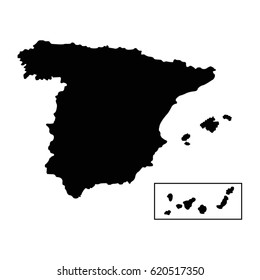 Vector Illustration Spain Map Stock Vector Royalty Free