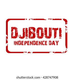 Vector Illustration Stamp Djibouti Independence Day Stock Vector