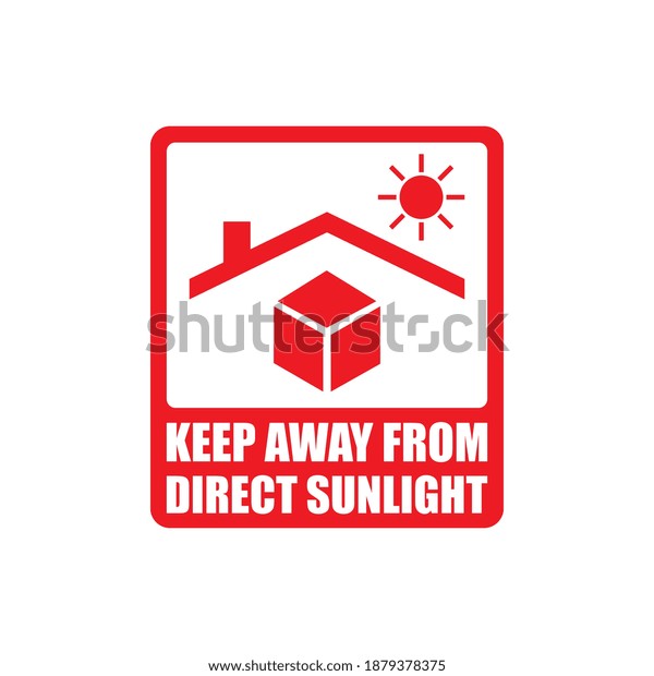 Vector Keep Away Direct Sunlight Label Stock Vector Royalty Free