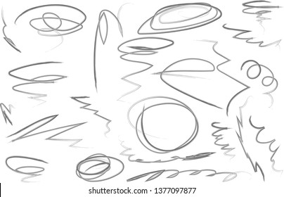 Vector Light Set Hand Drawn Scribble Stock Vector Royalty Free