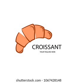 Vector Logo Croissant Isolated On White Stock Vector Royalty Free