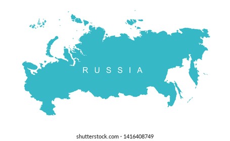 Vector Map Russia Map Russian Federation Stock Vector Royalty Free