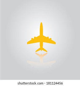 Vector Orange Airplane Icon Vector Airplane Stock Vector Royalty Free