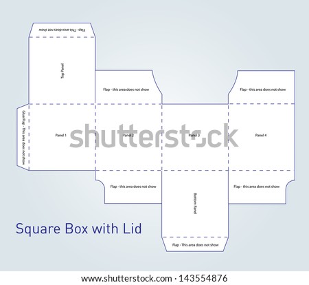 Vector Packaging Box Template Lid Stock Vector Royalty Free Shutterstock