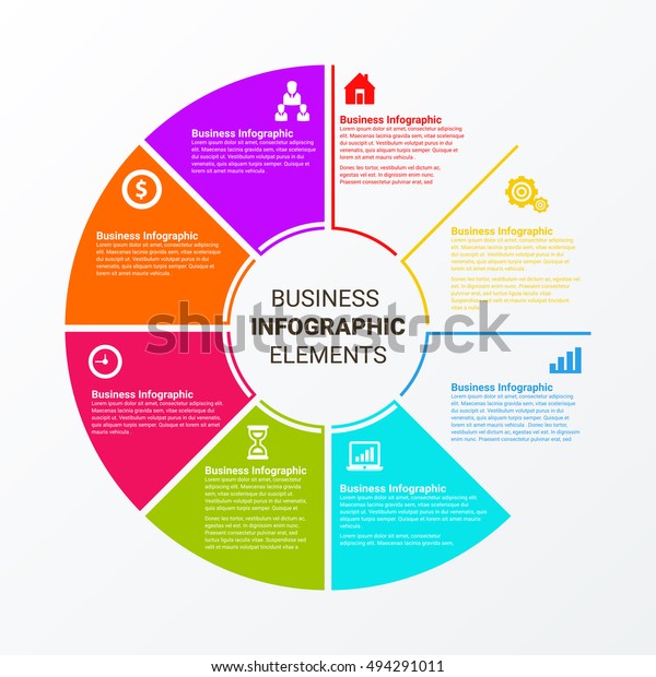 Vector Pie Chart Template Graphs Charts Vector De Stock Libre De