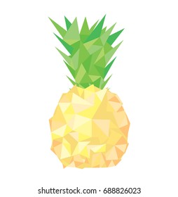 Vector Pineapple Icon Geometric Shapes Flat Stock Vector Royalty Free