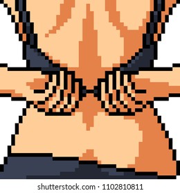 Vector Pixel Art Woman Sexy Isolated Vector De Stock Libre De