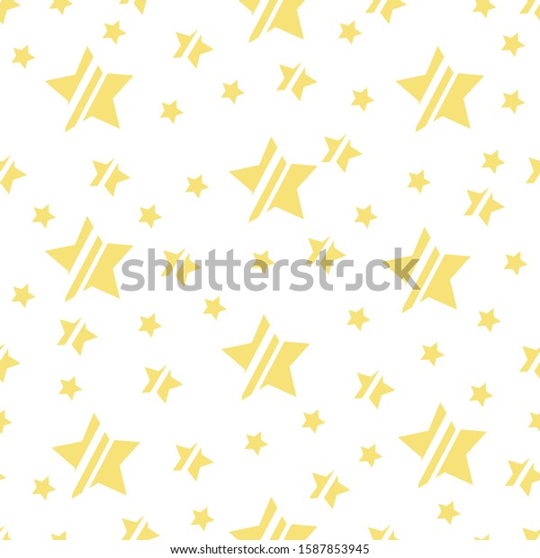 Vector Seamless Pattern Gold Stars On Stock Vector Royalty Free