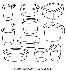 Vector Set Plastic Container Stock Vector Royalty Free