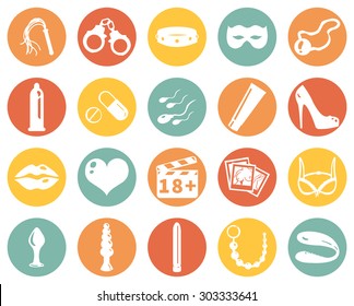 Vector Set Sex Shop Icons Stock Vector Royalty Free