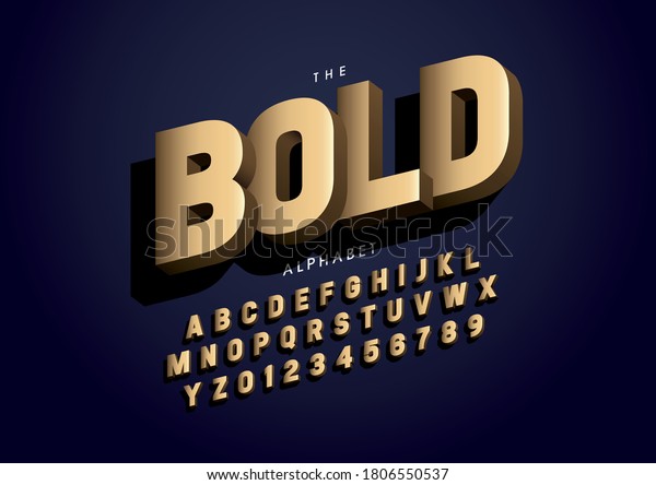 Vector Stylized Bold Font Alphabet Stock Vector Royalty Free