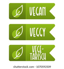 Set Vegan Label Tag Banner Badge Stock Vector Royalty Free 1455158417