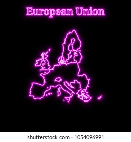 Violet Neon Philippines Map Silhouette Stock Vector Royalty Free