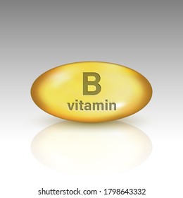 Vitamin B Vitamin Drop Pill Capsule Stock Vector Royalty Free