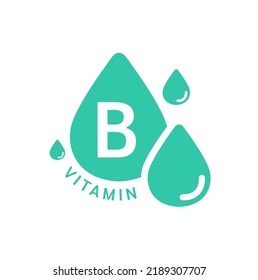 Vitamin B Icon Green Form Simple Stock Vector Royalty Free 2189307707