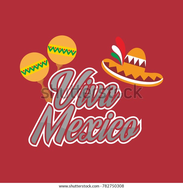 Viva Mexico Illustration Vector Stock Vector Royalty Free