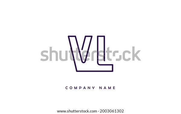 Vl Lv Alphabets Letters Logo Monogram Stock Vector Royalty Free