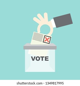 Voting Concept Flat Style Vote Paper Stock Vector Royalty Free