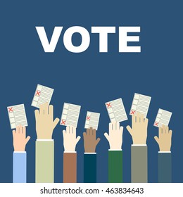 Voting Concept Flat Style Vote Paper Stock Vector Royalty Free