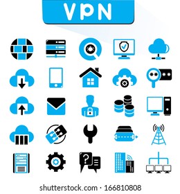 Vpn Icons Virtual Private Network Icons Stock Vector Royalty Free