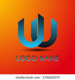 W Letter Double U Logo Vector Stock Vector Royalty Free 1750625375