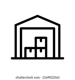 Warehouse Line Icon Illustration Vector Graphic Stock Vector Royalty