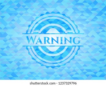 Warning Light Blue Emblem Mosaic Background Stock Vector Royalty Free