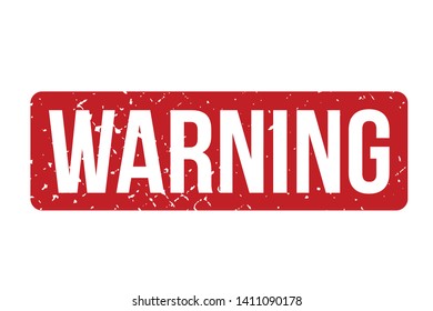 Warning Rubber Stamp Red Warning Rubber Stock Vector Royalty Free