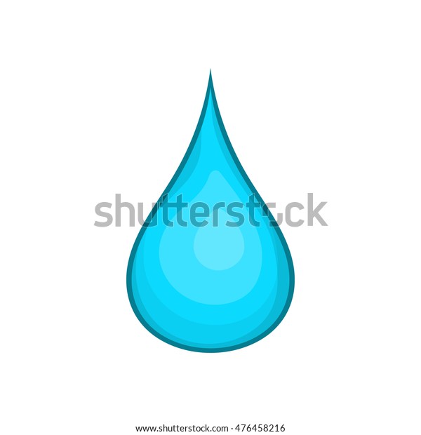 Water Drop Icon Cartoon Style On Stock Vector Royalty Free