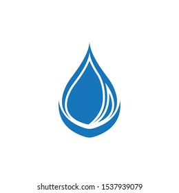 Drop Water Logo Template Illustration Designvector Stock Vector