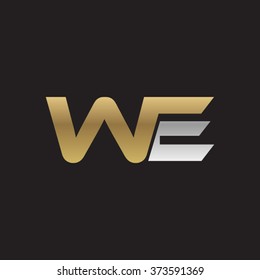 We Company Linked Letter Logo Golden Stock Vector Royalty Free