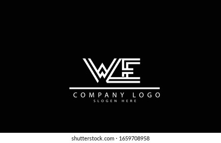 We Ew Abstract Vector Logo Monogram Stock Vector Royalty Free