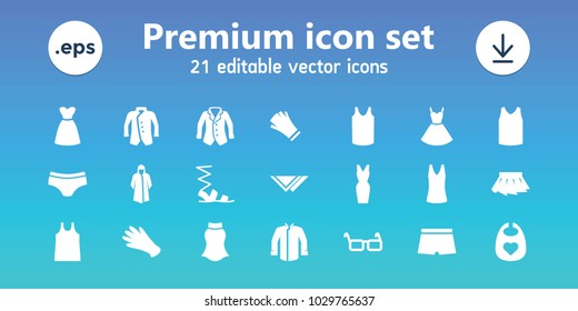 Glamour Icons Set Editable Outline Stock Vector Royalty Free