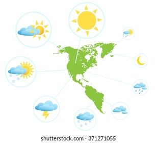 Weather Forecast Infographic Set Meteorology Signs Stock Vector