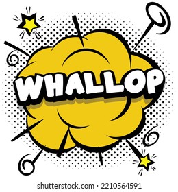 Whallop Comic Bright Template Speech Bubbles Stock Vector Royalty Free