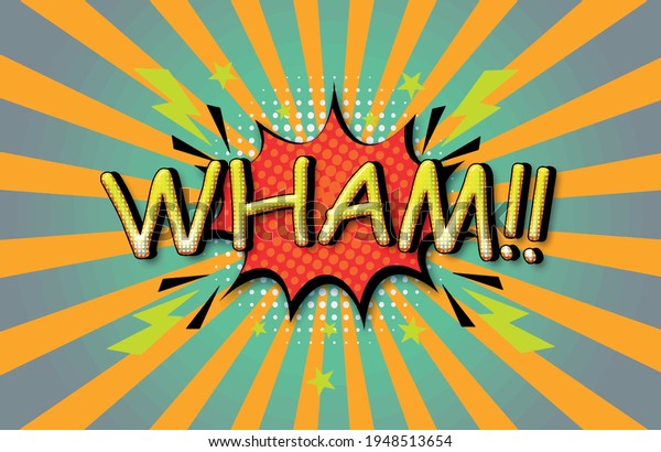 Wham Comic Speech D Text Style Stock Vector Royalty Free