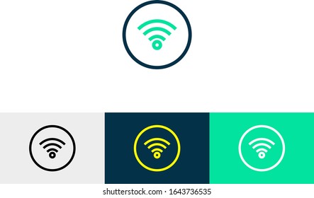 Wifi Line Art Icon Vector Stock Vector Royalty Free 1643736535