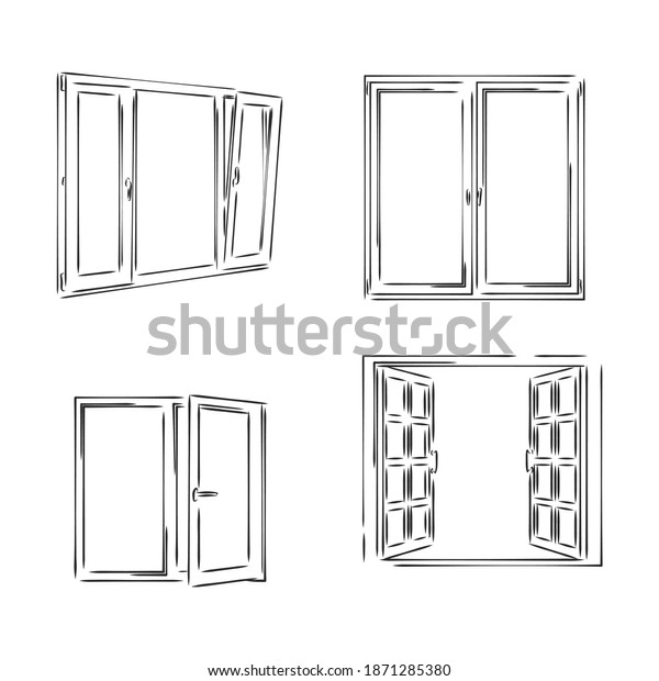 Window Hand Drawn Sketch Illustration Window Stock Vector Royalty Free