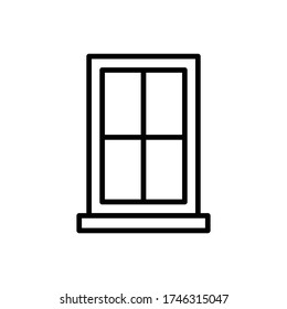 Window Linear Icon Vector Symbol Logo Stock Vector Royalty Free