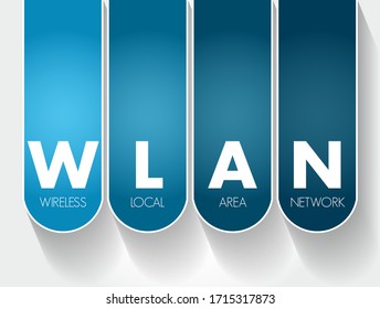 Wlan Wireless Local Area Network Acronym Stock Vector Royalty Free