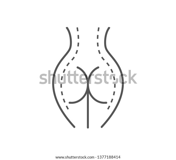Woman Buttocks Vector Woman Buttock Surgery Stock Vector Royalty Free