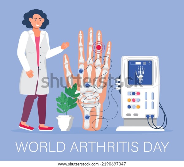 World Arthritis Day October Concept Vector Stock Vector Royalty Free