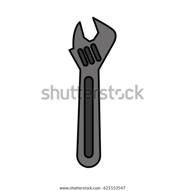 Wrench Construction Tool Icon Stock Vector Royalty Free