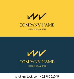 Wv Logo Initial Letter Luxury Royal Stock Vector Royalty Free