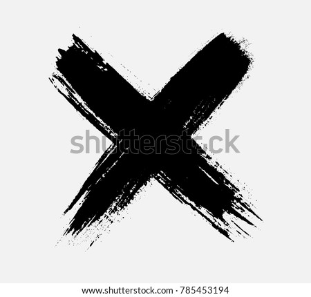 X Grunge Letter X Vector Cross Sign Vector De Stock Libre De Regal As