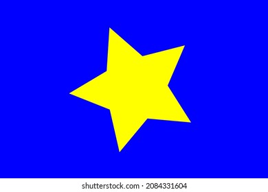 Yellow Star On Blue Background Stock Vector Royalty Free