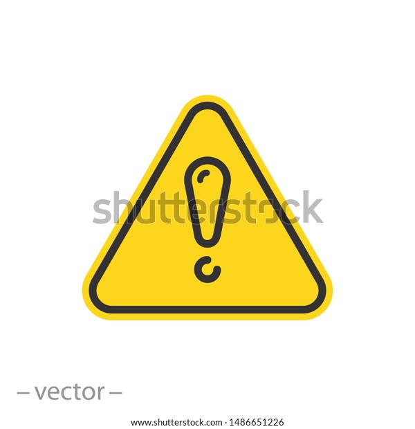 Yellow Warn Icon Danger Warning Sign Stock Vector Royalty Free