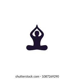 Yoga Meditation Lotus Pose Icon Stock Vector Royalty Free