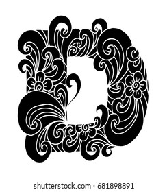 Zentangle Stylized Alphabet Letter G Doodle Stock Vector Royalty Free