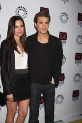 LOS ANGELES - APR 12: Torrey DeVitto, Paul Wesley arrives at Warner Brothers "Television: Out of the Box" Exhibit Launch at Paley Center for Media on April 12, 2012 in Beverly Hills, CA